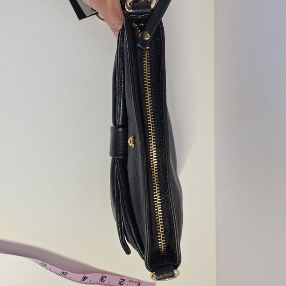 Disney Store Black Minnie Mouse Polka Dot Bow Lrather Gold Accents Dust Bag New - Picture 7 of 10